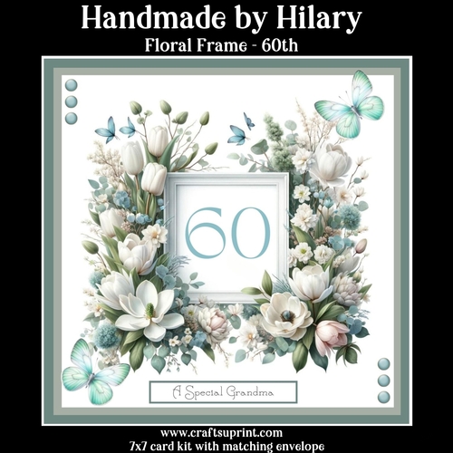 Floral Frame - 60th - CUP1287713_118824 | Craftsuprint