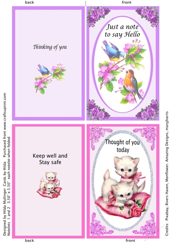 Notelets Text NOTELETS 1 AND 2 - CUP1062198_10778 | Craftsuprint