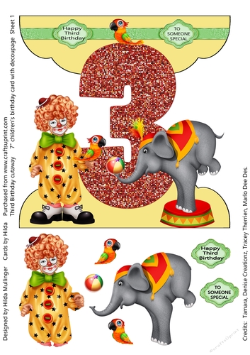 Third Birthday cutaway - CUP1103471_10778 | Craftsuprint