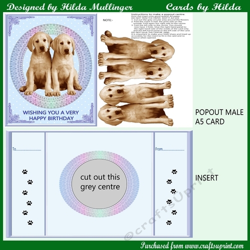 POPOUT MALE A5 CARD - CUP1182229_10778 | Craftsuprint