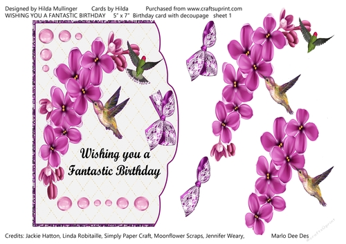 WISHING YOU A FANTASTIC BIRTHDAY - CUP1195771_10778 | Craftsuprint