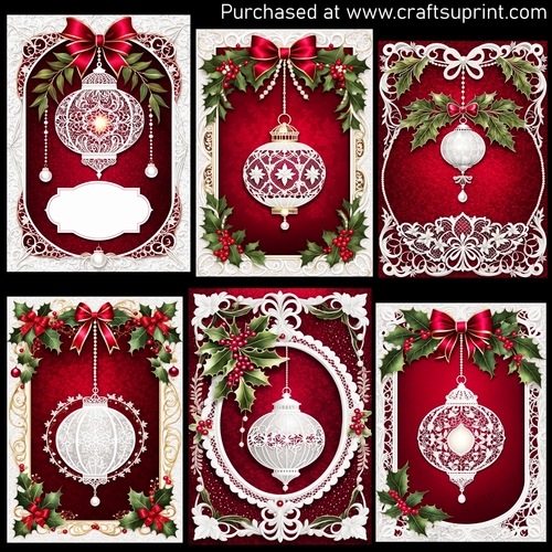 Christmas lace frames 5x7 27 CUP1322594_123648 Craftsuprint