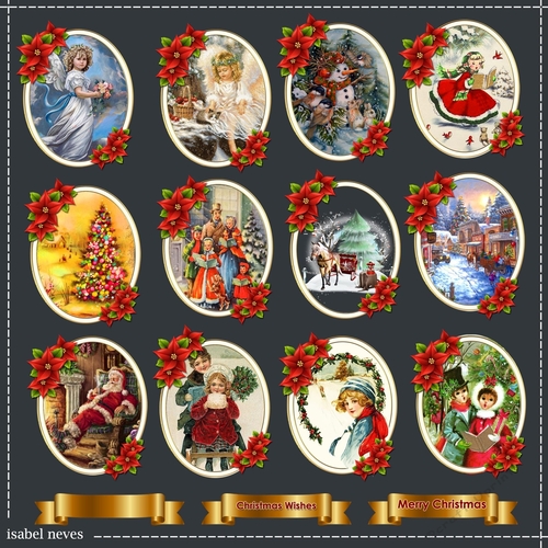Vintage Christmas Toppers CUP1052417_2073 Craftsuprint