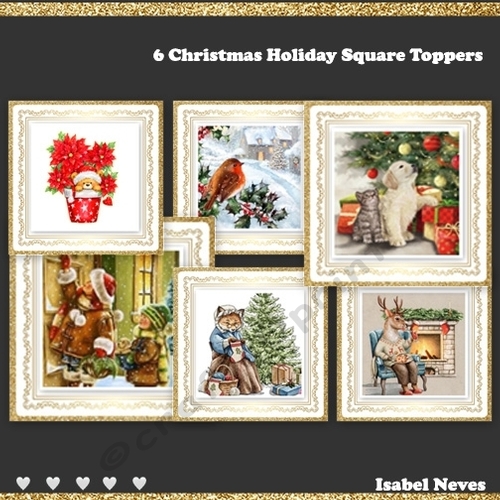 Christmas Holiday Square Toppers_Set 3 - CUP1179323_2073 | Craftsuprint
