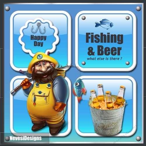 Fishing and Beer CUP938283_2073 Craftsuprint