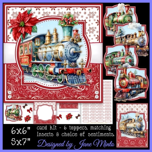 CHRISTMAS TRAINS mini kit - CUP1247721_57683 | Craftsuprint