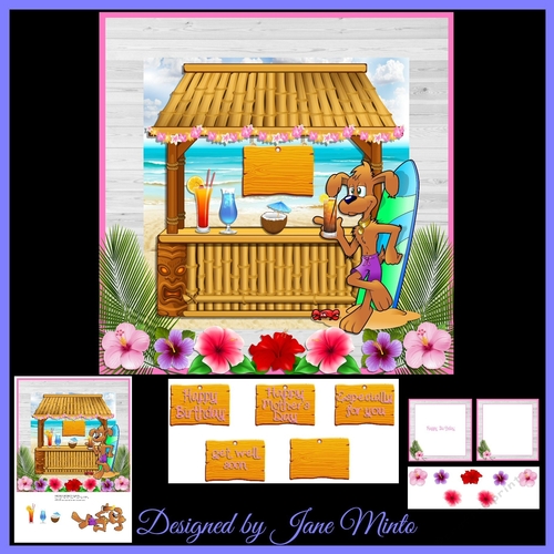 BEACH BAR MINI CARD KIT CUP786518_57683 Craftsuprint