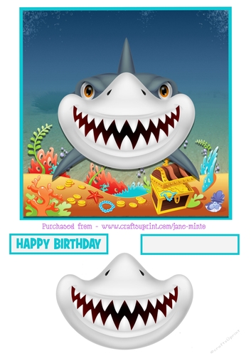 BRUCE THE SHARK QUICK CARD SHEET - CUP871669_57683 | Craftsuprint