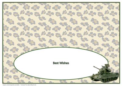 Army Tank Insert - Large Dl - CUP357060_108 | Craftsuprint