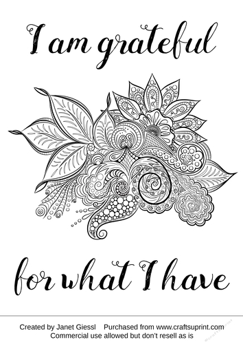 Gratitude Coloring Page/Digi Stamp 7 - CUP971463_70151 | Craftsuprint
