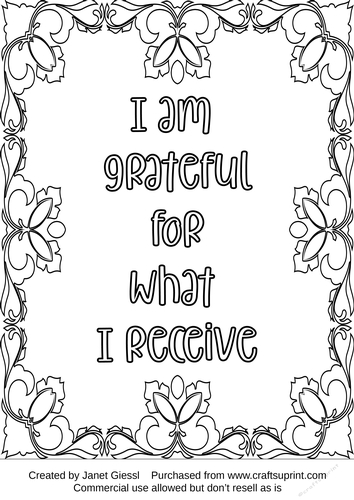 Gratitude Coloring Page/Digi Stamp 8 - CUP971464_70151 | Craftsuprint