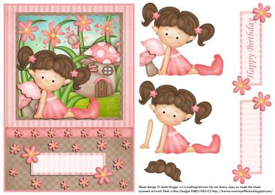 Little Pixie Card Front and Decoupage - CUP152550_68 | Craftsuprint