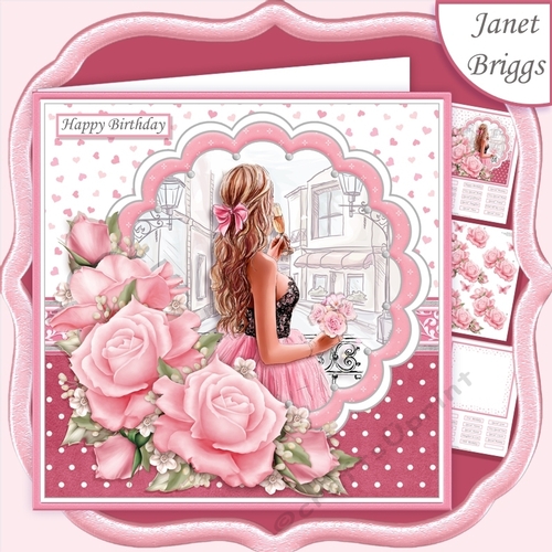 AN EVENING OUT Female Birthday 7.5 Decoupage Ages & Insert Kit CUP978040_68 Craftsuprint