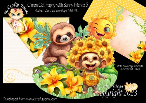 Happy Rocker Friend Cmon Get Happy with Sunny Friends 5 Rocker Card - CUP1220801_905 ...
