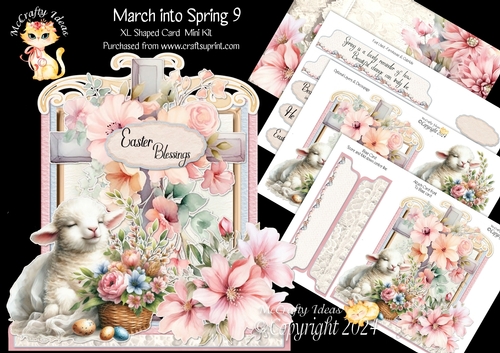 March into Spring 9 XL Shaped Card Kit - CUP1276527_905 | Craftsuprint