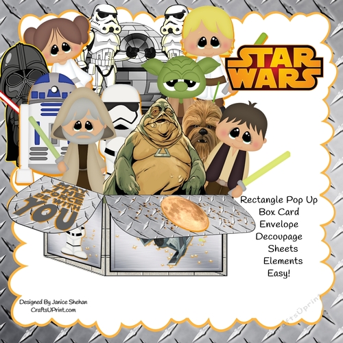 STAR WARS 3D POP UP BOX CARD - CUP1174711_2049 | Craftsuprint