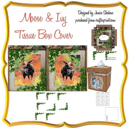 Moose & Ivy Tissue Box Cover - CUP661175_2049 | Craftsuprint