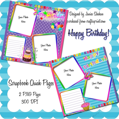 QUICK PAGES - HAPPY BIRTHDAY! - CUP765654_2049 | Craftsuprint
