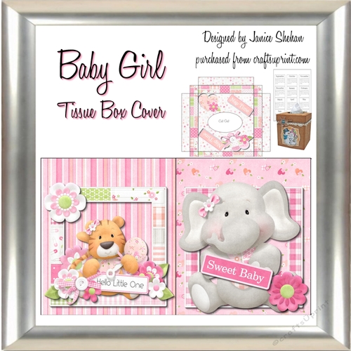 TISSUE BOX COVER BABY GIRL CUP765738_2049 Craftsuprint