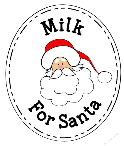 Milk For Santa Label - CUP737920_2105 | Craftsuprint