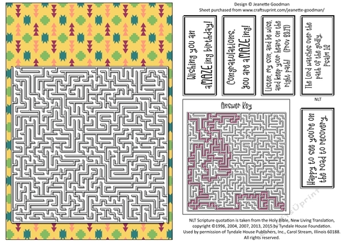 Fun Printable A5 Tribal Maze Puzzle Card Hard3 Cup983430 1550 Craftsuprint