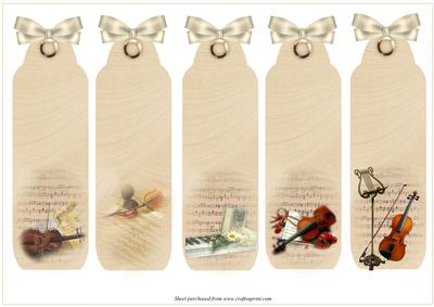 Music Bookmarks - CUP105198_512 | Craftsuprint