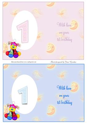 1st Birthday Inserts - CUP259541_512 | Craftsuprint
