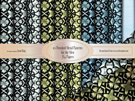 Pattern Paper For Men 10 Brushed Metal Patterns for the Men A4 Papers - CUP543854_1298 ...