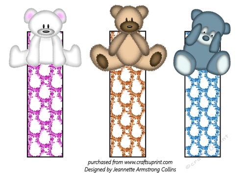 Teddy Bookmarks - CUP1036734_1751 | Craftsuprint