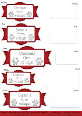 Merry Christmas from the Dogs Sentiment Options - CUP585108_1777 ...
