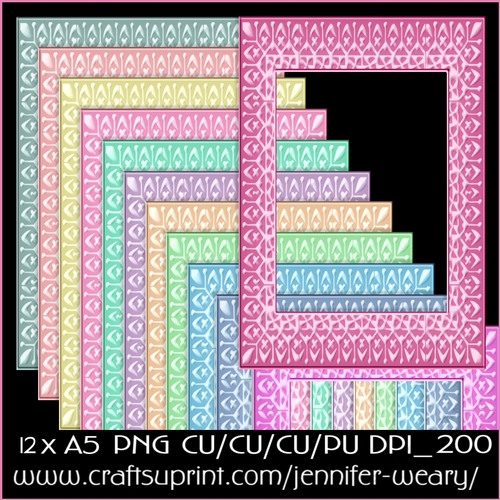 Frame A5 Design 20 Dreamy A5 Frames - CUP1137401_68705 | Craftsuprint