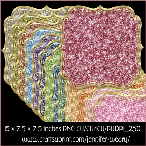 Glitter MatsUnique CUP971399_68705 Craftsuprint