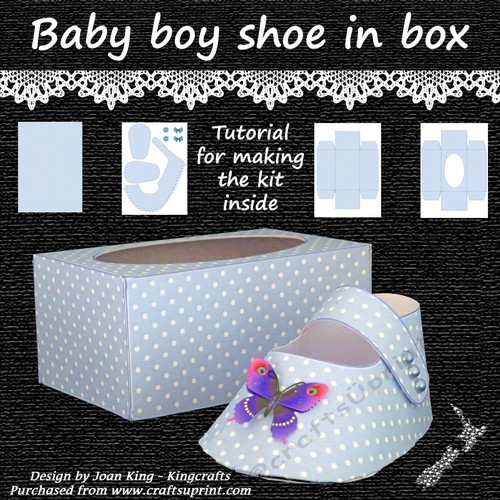 Baby Boy Shoe in a box CUP1273130_1716 Craftsuprint