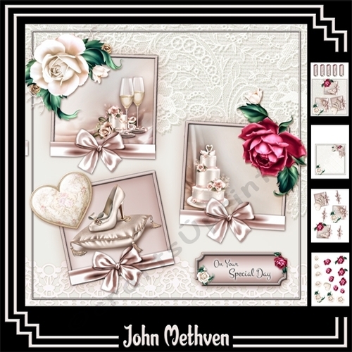 Wedding Day 8x8 Decoupage Mini Kit CUP870619_1884 Craftsuprint