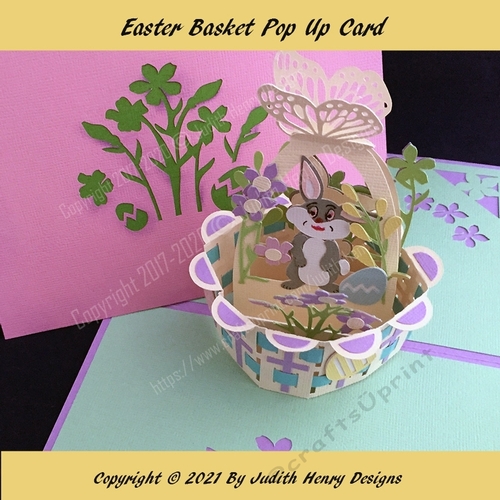 Easter Basket Pop Up Card - CUP1098173_2228 | Craftsuprint