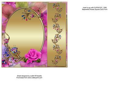 Bejewelled Roses Square Insert - CUP541035_1065 | Craftsuprint