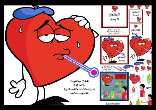 3 sheet get well kit - CUP1043322_2606 | Craftsuprint