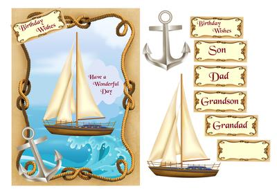 Nautical Birthday Card - CUP662262_2306 | Craftsuprint
