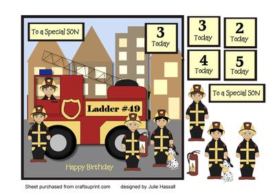 Firefighter Birthday Card for Son - CUP667224_2306 | Craftsuprint