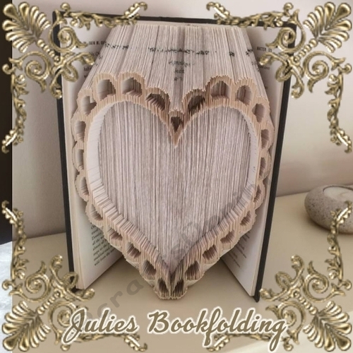 Frame 5 heart book folding pattern CUP793238_1031 Craftsuprint
