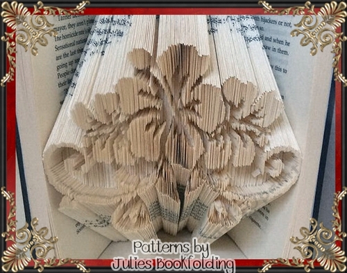 A26 Flower swirl book folding pattern - CUP956196_1031 | Craftsuprint