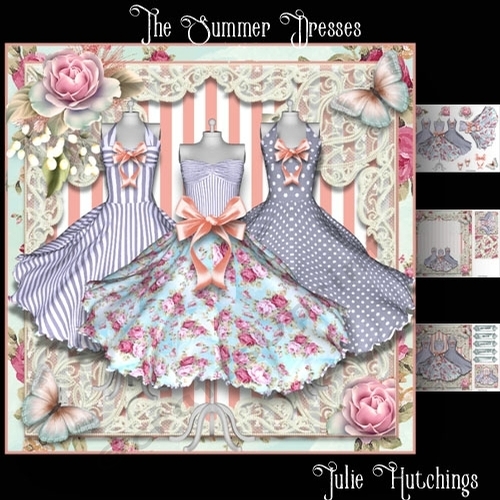 The Summer Dresses Card Front Kit CUP724628_1483 Craftsuprint