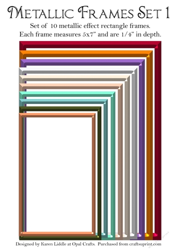 1/4 Metallic Effect Rectangle Frames Set 1 - CUP1338413_14757 ...