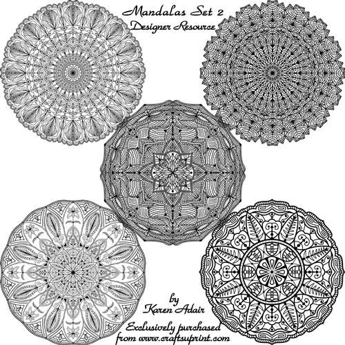Mandalas Set 2 - CUP898139_168 | Craftsuprint