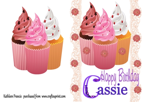 Happy Birthday Cassie - CUP835931_3369 | Craftsuprint