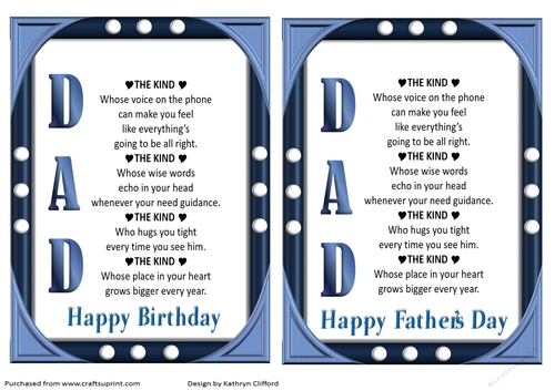 Kind Dad - CUP870987_2340 | Craftsuprint