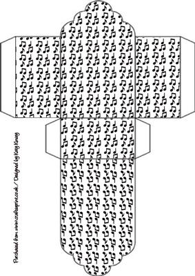 Music Notes Tag Gift Box - CUP122142_572 | Craftsuprint