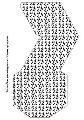 Music Notes Pyramid Gift Box - CUP122554_572 | Craftsuprint