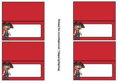 Pirate Party Place Cards Boy - CUP325077_572 | Craftsuprint