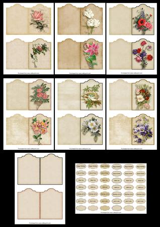Vintage Flower Notelet Bumper Kit - CUP613315_2100 | Craftsuprint